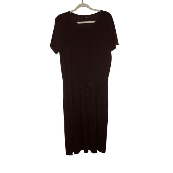 Simier Fariry chocolate brown comfy knee length dress size XL - Picture 1 of 6